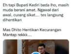 Hentikan Kecurangan, Mas Dhito Trending Twitter