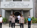 Jelang NATARU 2021, Kapolres Magetan Gelar Patroli Peninjauan Gereja Gereja di Magetan