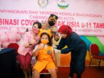 TK Kemala Bhayangkari Polres Kediri Kota Gelar Vaksinasi Anak-Anak.