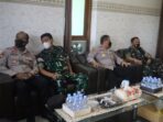 Wujud Sinergitas TNI – POLRI, Kapolres Bersama PJU, Sambangi Kodim 0803 Madiun