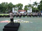 Kapolres Pimpin Apel Gabungan Kesiapan Pengamanan Perayaan Malam Pergantian Tahun Baru Di Kabupaten Magetan