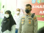Launching Vaksinasi Merdeka Anak Serentak, Kapolres Buka Gerai Di SDN 01 Taman, Kota Madiun