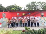 Kejar target 100 Persen, Polresta Mojokerto Vaksinasi Booster Karyawan Perusahaan