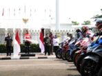 Parade 20 Pembalap Pertamina Grand Prix of Indonesia Dilepas Jokowi