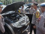 Wujudkan Ready For Use, Kapolres Pasuruan Melakukan Pengecekan Ranmor Dinas R-4 Sat Samapta dan Polsek Jajaran