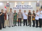 Wujudkan Kamtibmas, Polres Pasuruan Gelar Forum Group Diskusi Forkopimda Kabupaten Pasuruan Bersama Ketua Perguruan Silat se-Kabupaten Pasuruan