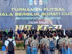 Turnamen Futsal Bupati CUP VI Dalam HUT SMK Yosonegoro ke 31 Resmi Di Buka Bupati Magetan