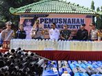 Operasi Ketupat Semeru 2023, Polres Madiun Musnahkan Ribuan Liter Miras dan Ratusan Knalpot Brong