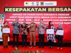Polrestabes Surabaya Tandatangani MOU dengan PD. Pasar Surya untuk Meningkatkan Keamanan