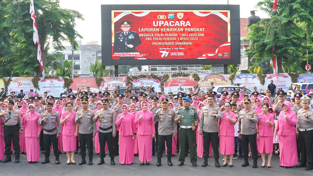 141 Anggota Polrestabes Surabaya Naik Pangkat, Kapolrestabes Surabaya ...