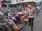 Menjalin keakraban, Kapolrestabes Gelar Sarapan Bareng dan Bagi Sembako ke Abang Becak