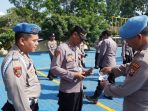 Kesiapan Sebelum Bertugas, Personil Polres Bangkalan Dicek Kelengkapannya