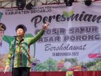 Diresmikan Gus Muhdlor, Grosir Sayur Pasar Porong Lebih Bersih dan Tertata Rapi