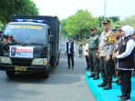 Forkopimda Jatim Berangkatkan Bantuan Untuk Warga Palestina dari Lapangan Makodam V Brawijaya