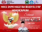 Ketua MKKS SMP Negeri Kabupaten Magetan Mengucapkan Selamat” Hari Lahir Pancasila” Tahun 2024