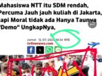 Aktivis Fritz Alor Boy Minta Polda Buru Pembuat Berita Hoax yang Adudomba Polda NTT dengan Rakyat NTT