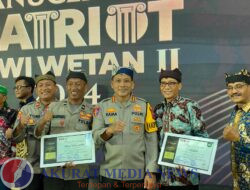Pembina Bhabinkamtibmas Polresta Banyuwangi Raih Penghargaan Anugerah Patriot Jawi Wetan 2024