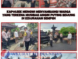 Kapolsek Mengwi Sambangi Warga Terdampak Puting Beliung di Kelurahan Sempidi
