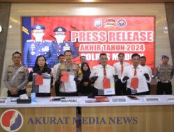 Polres Madiun Gelar Press Release Akhir Tahun 2024: Kriminalitas Menurun, Laka Lantas Meningkat