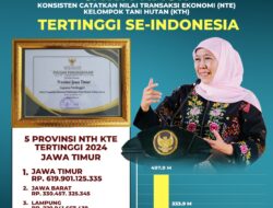 NTE Jatim Tertinggi Nasional, Gubernur Khofifah Apresiasi Ikhtiar dan Kerja Keras KTH  Dan Penyuluh Kehutanan se Jawa Timur