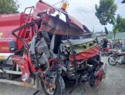 Truk Tangki Pertamina Tabrakan Beruntun di Tuban, Satu Orang Meregang Nyawa
