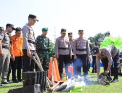 Pastikan Kesiapan Hadapi Situasi Darurat, Kapolres Madiun Gelar Apel Gabungan