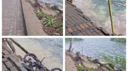 Telaga Sarangan Longsor, Enam Sepeda Motor Terjun ke Danau, Empat Wisatawan Cedera Ringan